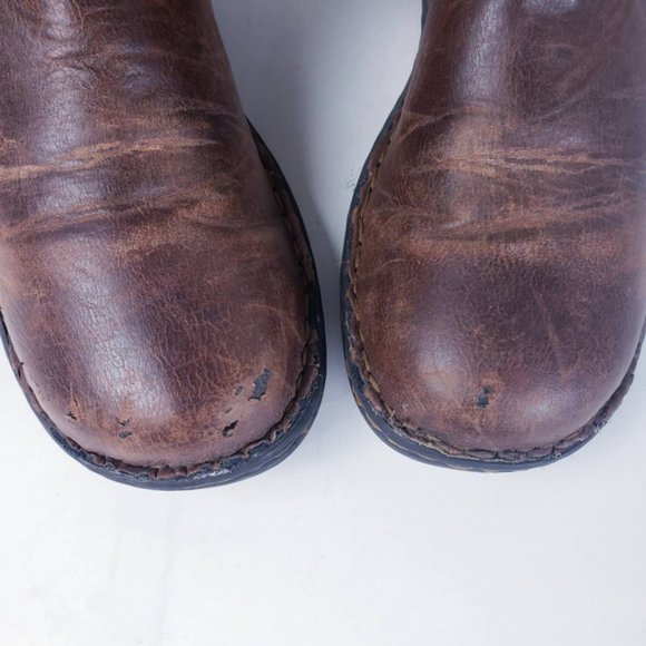 Boc brown leather knee - Gem Born B.O.C Virginia Tall Women\'s Brown Leather Side Zip Riding Boots Size 8.5